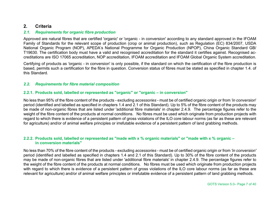 Global Organic Textile Standard - Version 5.0, Page 7