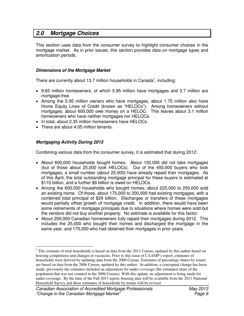 Change in the Canadian Mortgage Market - Caamp, Page 10