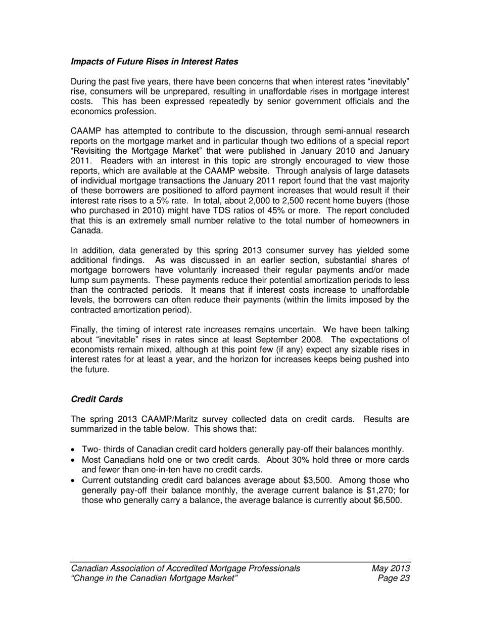 Change in the Canadian Mortgage Market - Caamp, Page 24