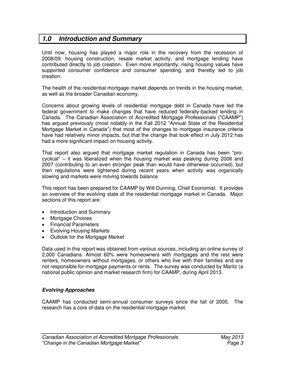 Change in the Canadian Mortgage Market - Caamp, Page 4