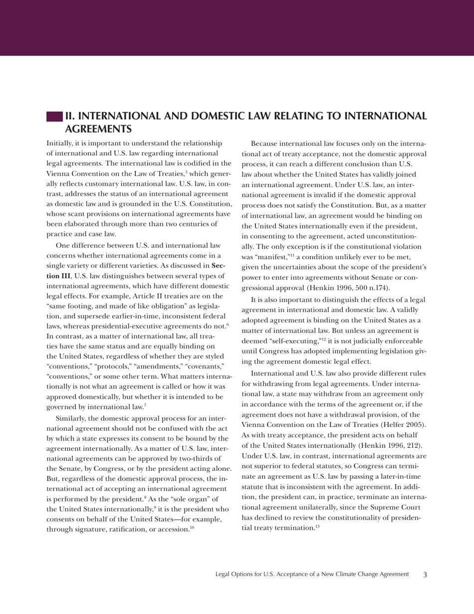 Legal Options for U.S. Acceptance of a New Climate Change Agreement - Center for Climate and Energy Solutions, Page 11