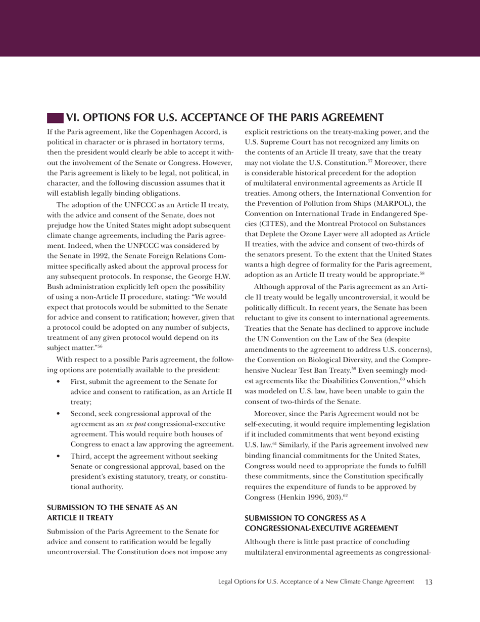 Legal Options for U.S. Acceptance of a New Climate Change Agreement - Center for Climate and Energy Solutions, Page 21