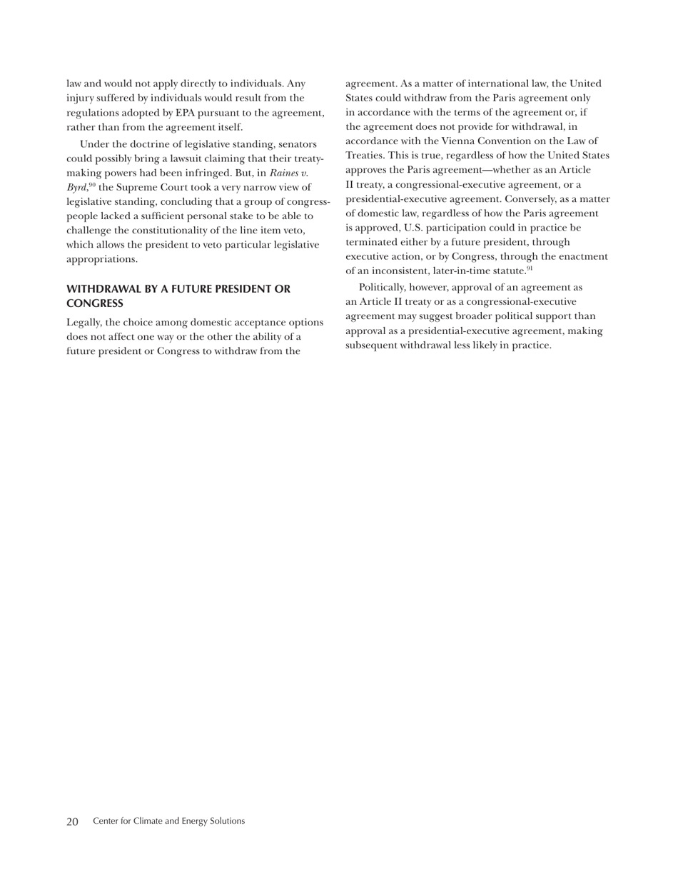 Legal Options for U.S. Acceptance of a New Climate Change Agreement - Center for Climate and Energy Solutions, Page 28