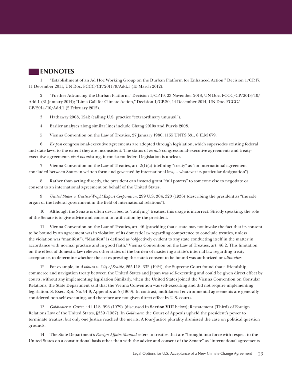 Legal Options for U.S. Acceptance of a New Climate Change Agreement - Center for Climate and Energy Solutions, Page 31