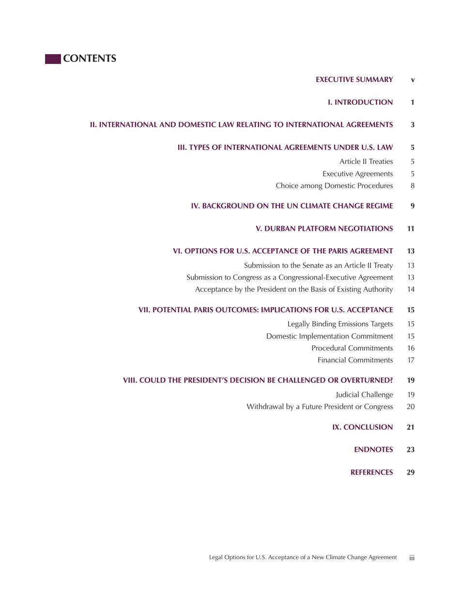Legal Options for U.S. Acceptance of a New Climate Change Agreement - Center for Climate and Energy Solutions, Page 5