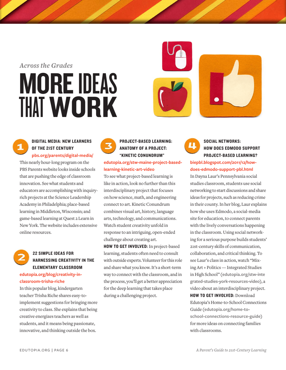 A Parent's Guide to 21st-Century Learning - Edutopia Download Printable ...