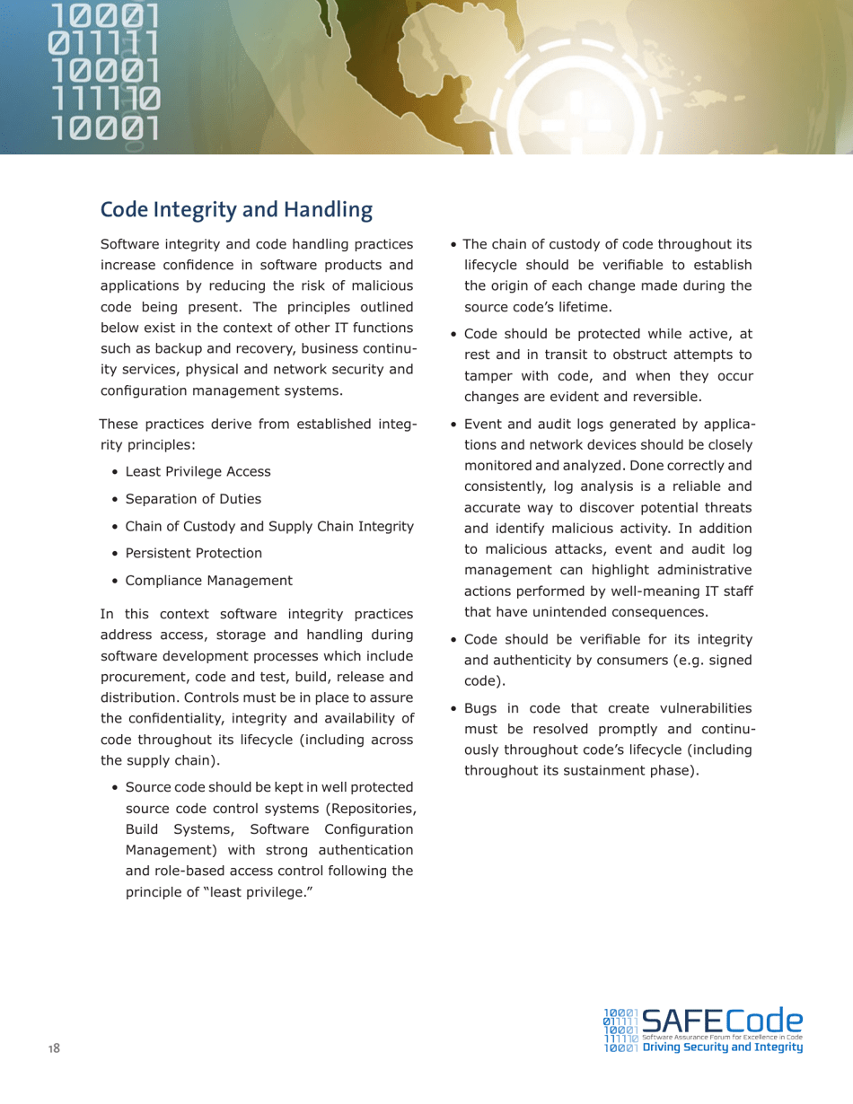 Fundamental Practices for Secure Software Development - Safecode, Page 20