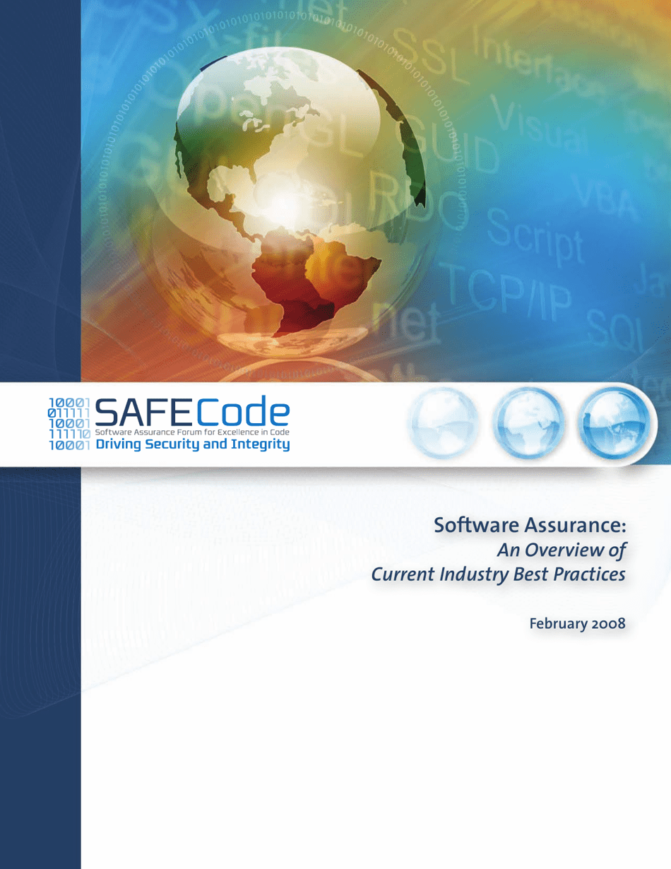 Safecode's Software Assurance document image preview