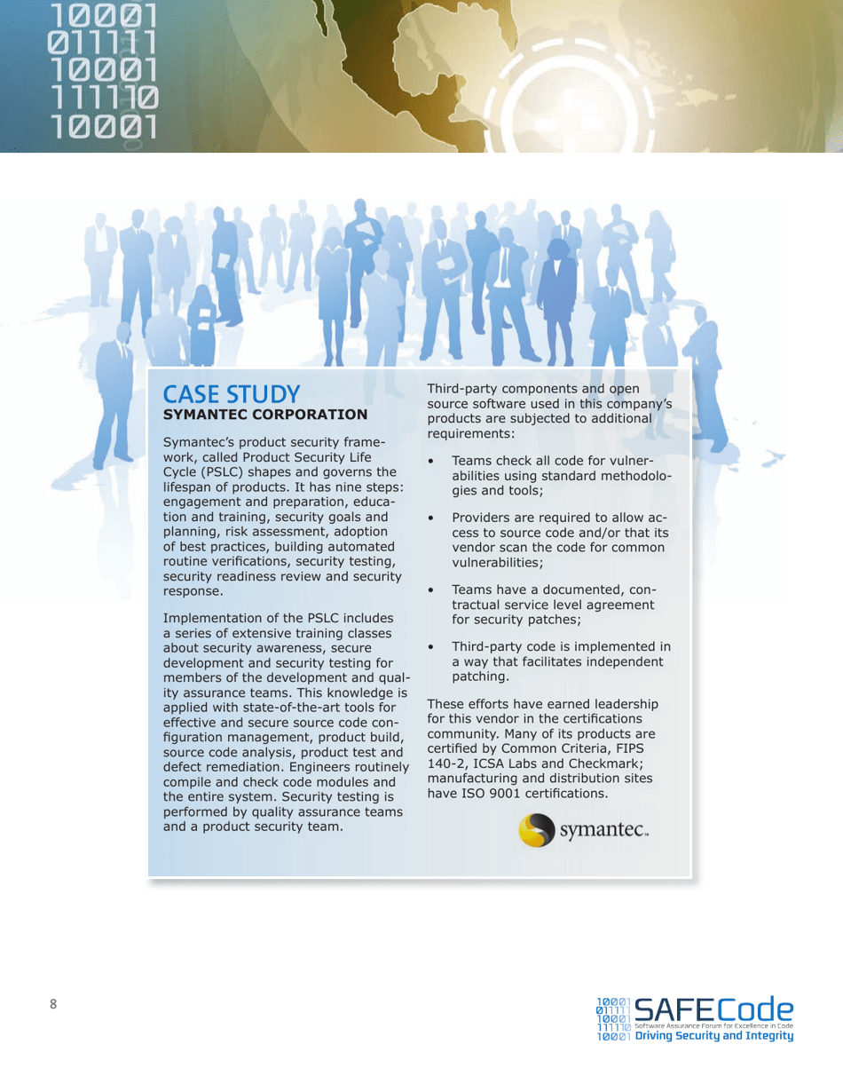 Software Assurance: an Overview of Current Industry Best Practices - Safecode, Page 8