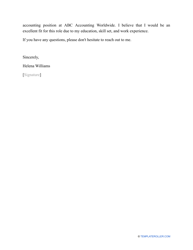 Sample Cover Letter for Online Job Application, Page 2