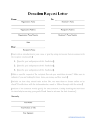 Document preview: Donation Request Letter Template