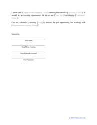 &quot;Job Application Cover Letter Template&quot;, Page 2