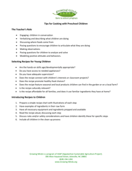 Cooking With Preschool Children - Growing Minds, Page 2