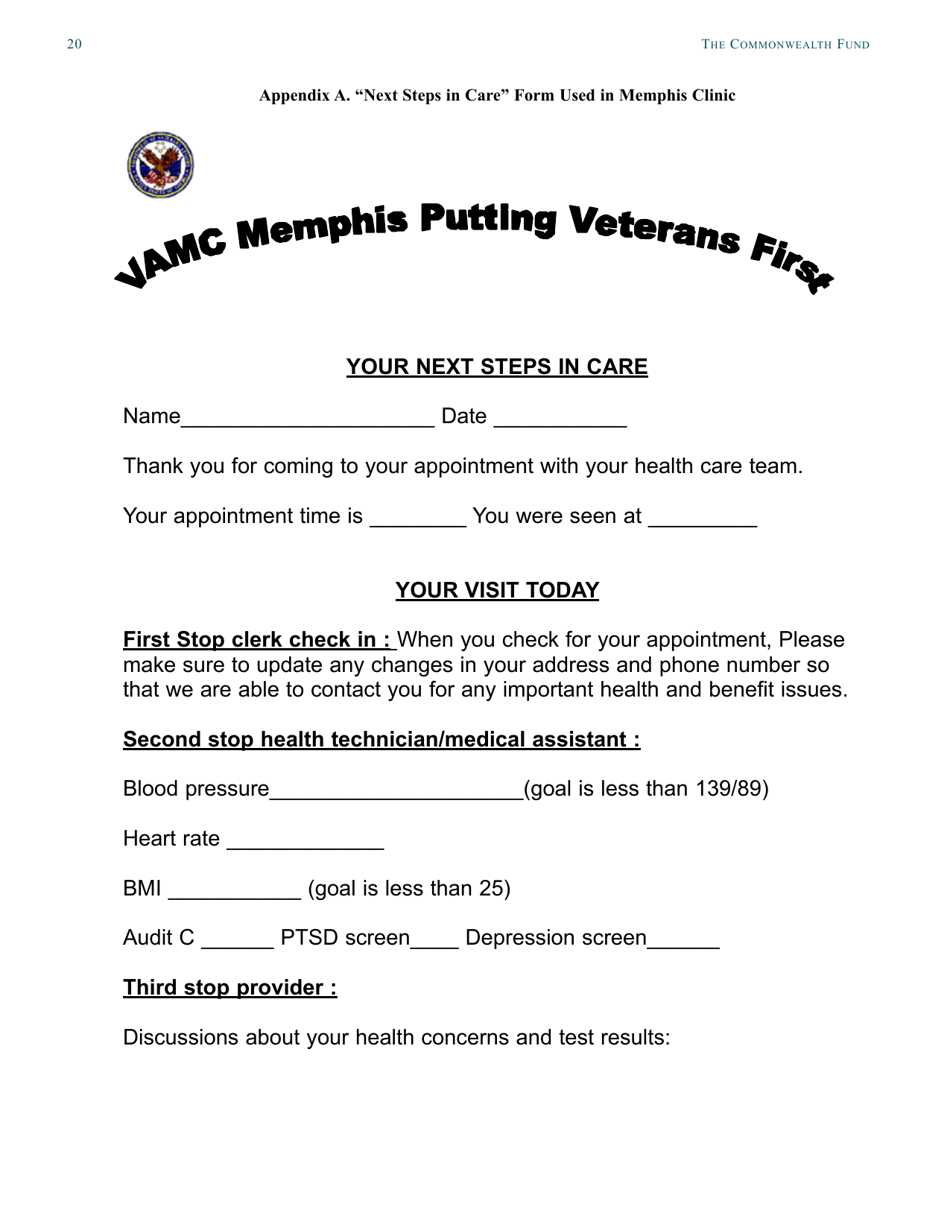 The Veterans Health Administration: Implementing Patient-Centered Medical Homes in the Nations Largest Integrated Delivery System - the Commonwealth Fund Case Study, Page 20