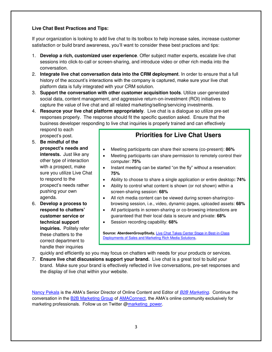 How B2b Marketers Are Leveraging Live Chat to Increase Sales, Page 3