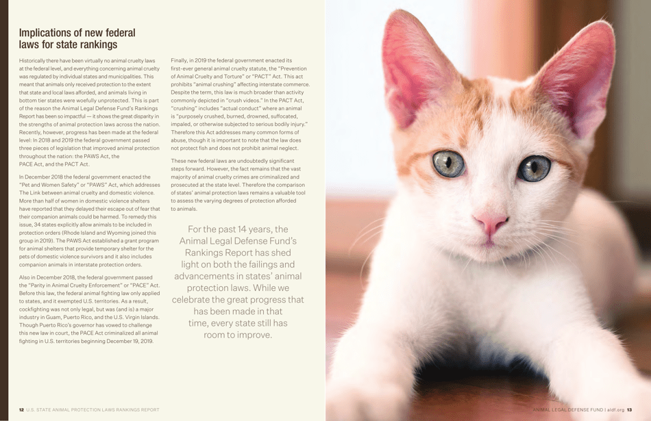 U.S. Animal Protection Laws Rankings: Comparing Overall Strength  Comprehensiveness - Animal Legal Defense Fund, Page 7
