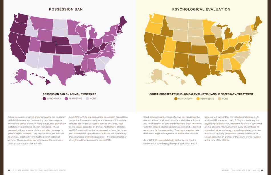 U.S. Animal Protection Laws Rankings: Comparing Overall Strength  Comprehensiveness - Animal Legal Defense Fund, Page 9