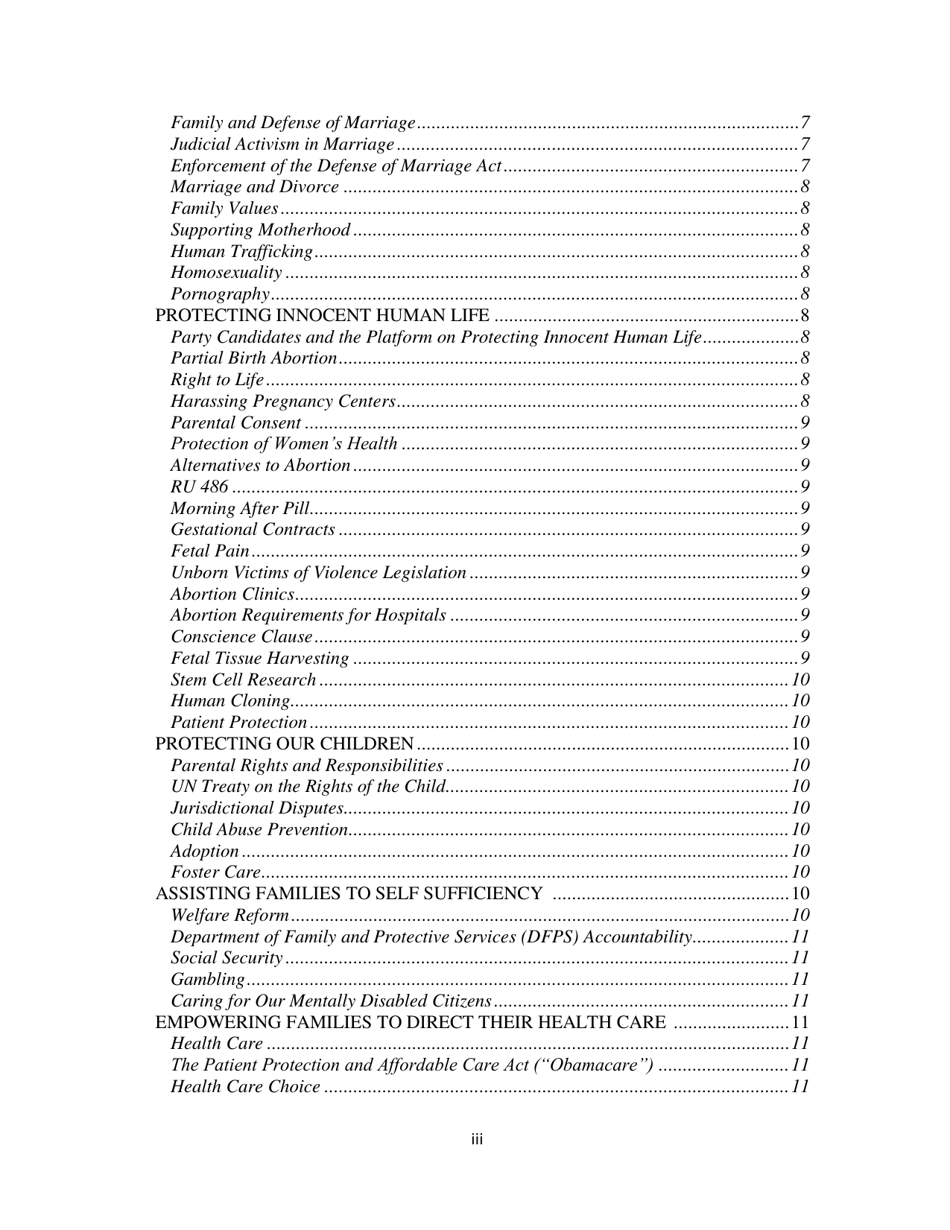Report of Platform Committee - Republican Party of Texas, Page 4