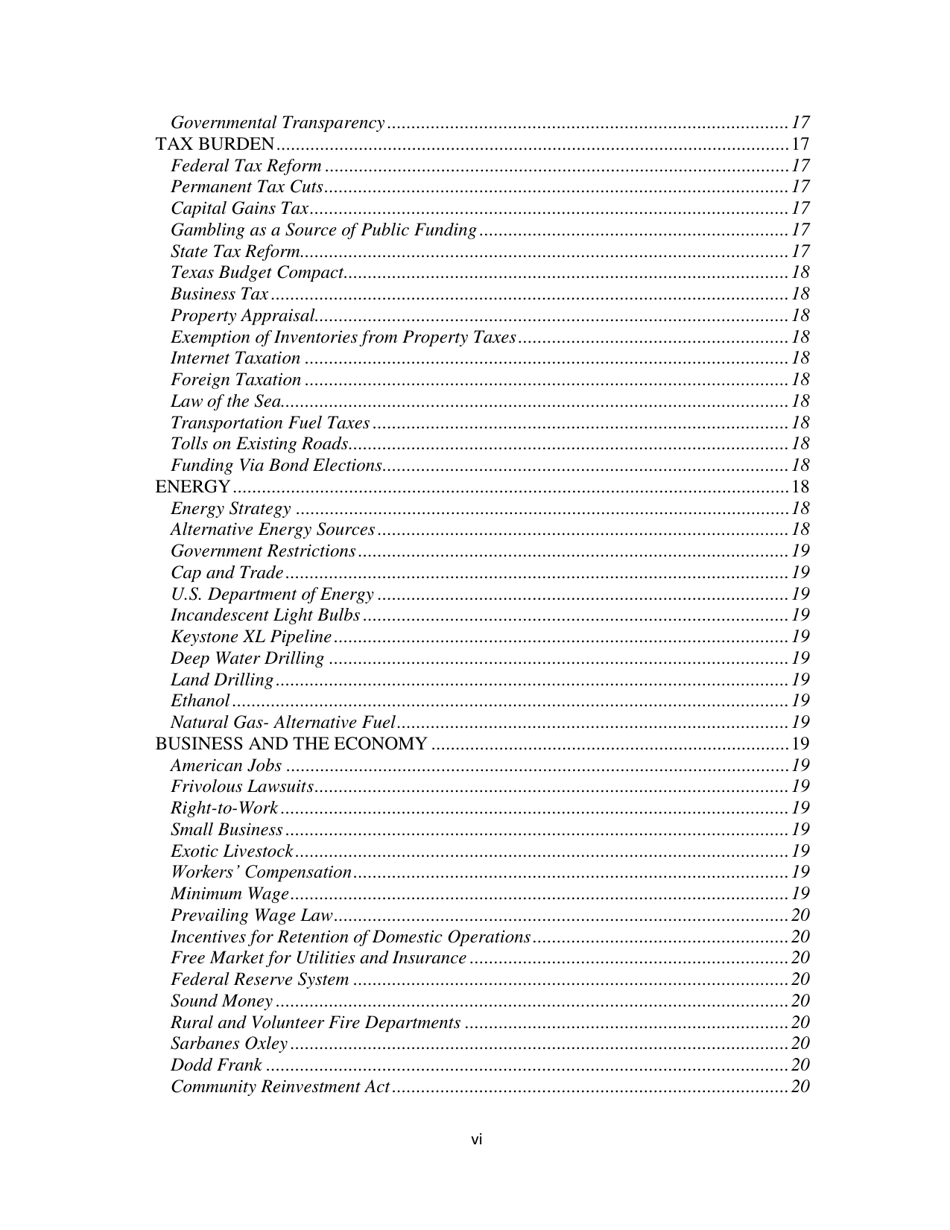 Report of Platform Committee - Republican Party of Texas, Page 7
