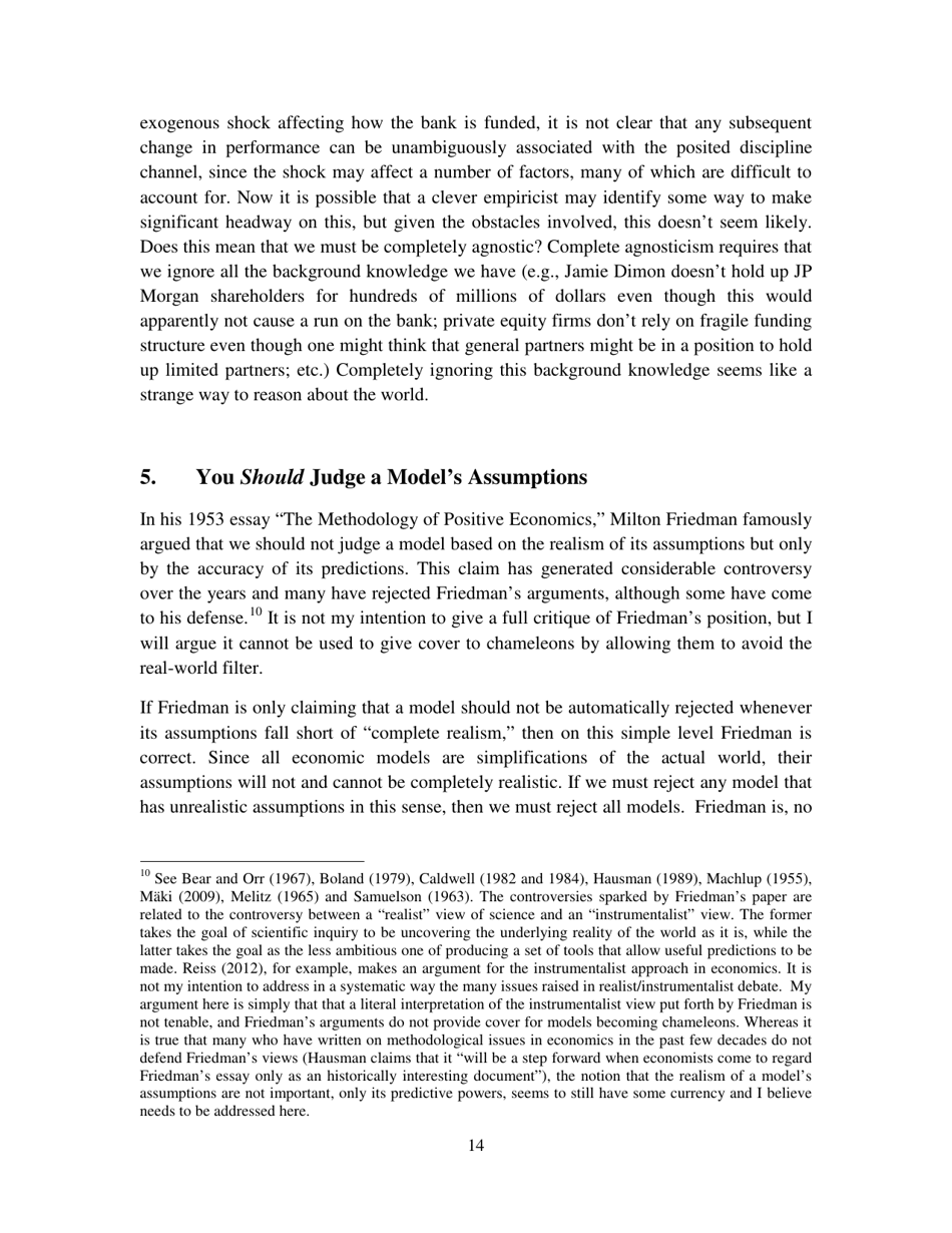 Chameleons: the Misuse of Theoretical Models in Finance and Economics - Paul Pfleiderer, Stanford University, Page 15
