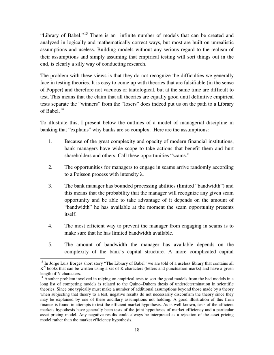Chameleons: the Misuse of Theoretical Models in Finance and Economics - Paul Pfleiderer, Stanford University, Page 19