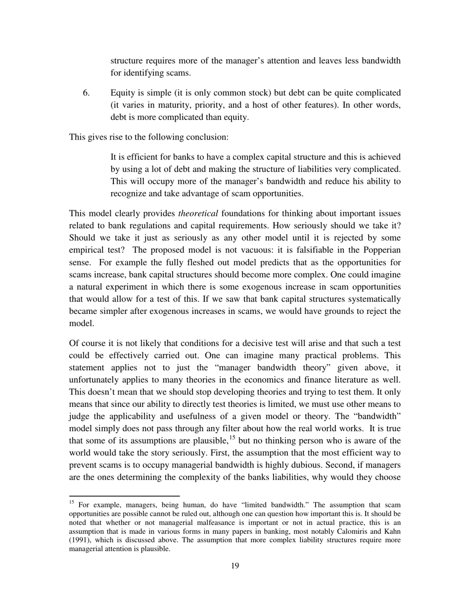 Chameleons: the Misuse of Theoretical Models in Finance and Economics - Paul Pfleiderer, Stanford University, Page 20