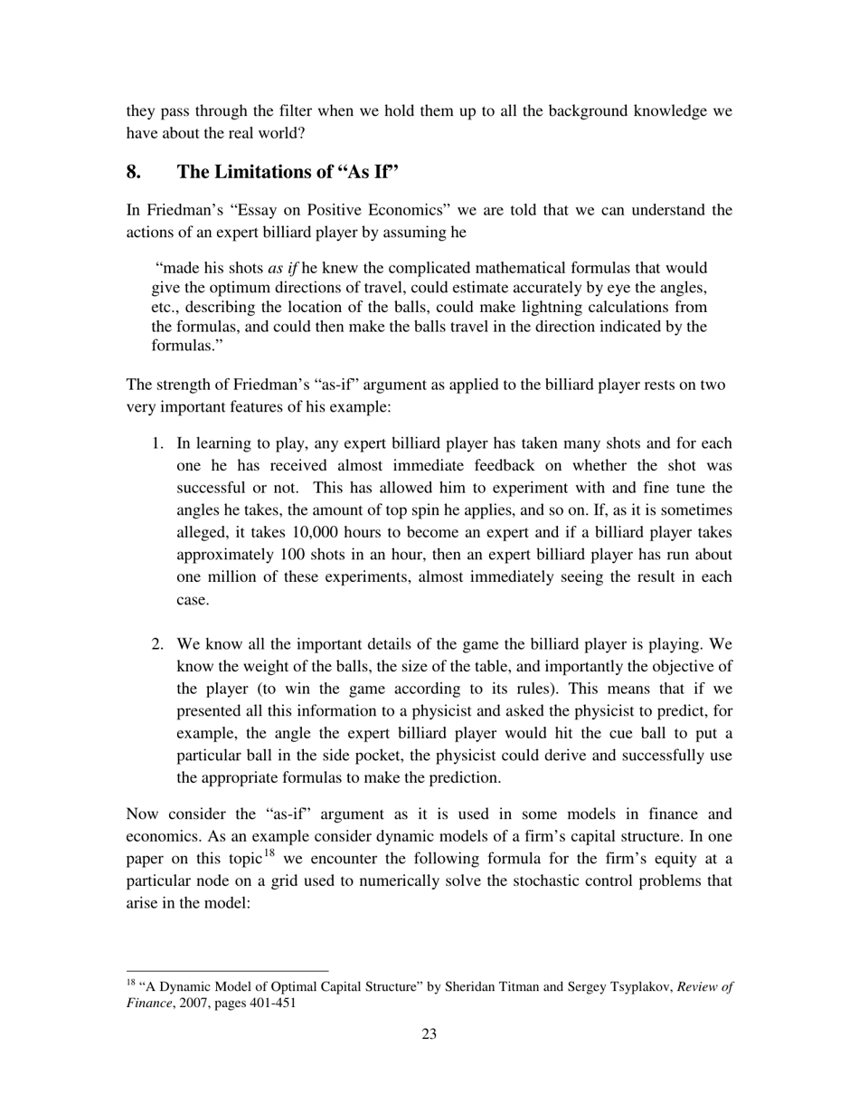 Chameleons: the Misuse of Theoretical Models in Finance and Economics - Paul Pfleiderer, Stanford University, Page 24