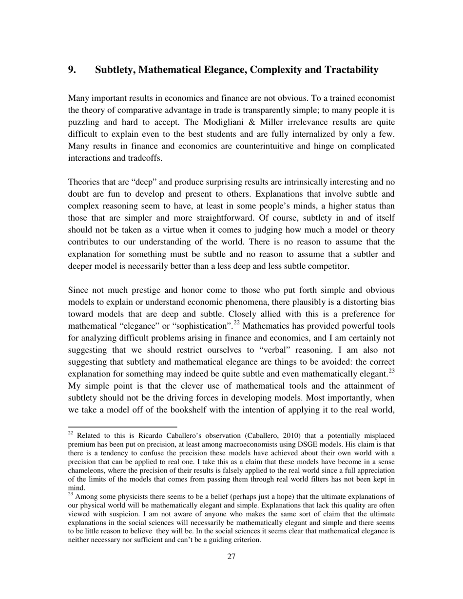 Chameleons: the Misuse of Theoretical Models in Finance and Economics - Paul Pfleiderer, Stanford University, Page 28