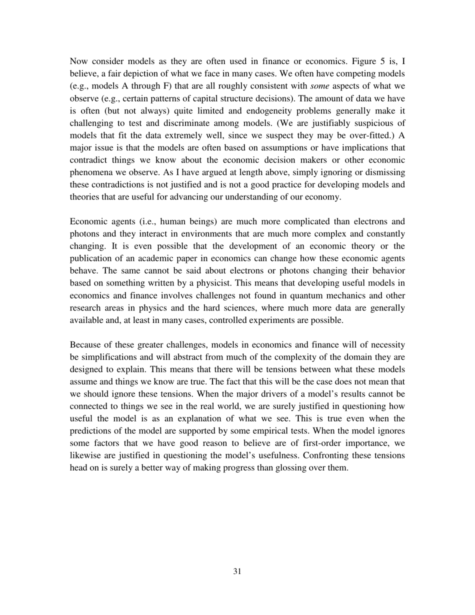 Chameleons: the Misuse of Theoretical Models in Finance and Economics - Paul Pfleiderer, Stanford University, Page 32