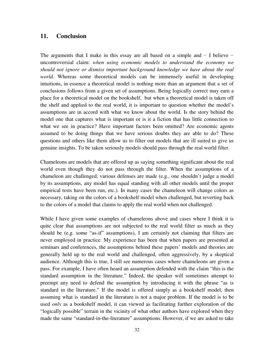 Chameleons: the Misuse of Theoretical Models in Finance and Economics - Paul Pfleiderer, Stanford University, Page 33
