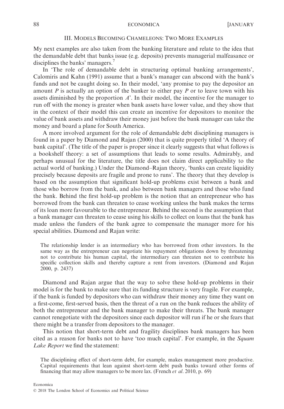 Chameleons: the Misuse of Theoretical Models in Finance and Economics - Paul Pfleiderer, Stanford University, Page 8
