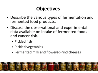 Fermented Foods: Intake and Implications for Cancer Risk - Johanna W. Lampe, Fred Hutchinson Cancer Research Center, Page 3