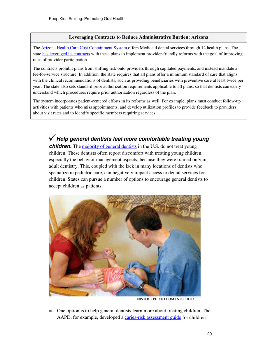 Keep Kids Smiling: Promoting Oral Health Through the Medicaid Benefit for Children  Adolescents, Page 23