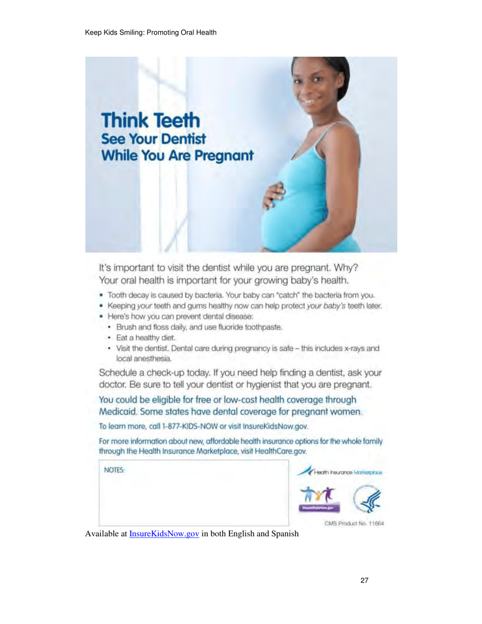 Keep Kids Smiling: Promoting Oral Health Through the Medicaid Benefit for Children  Adolescents, Page 30