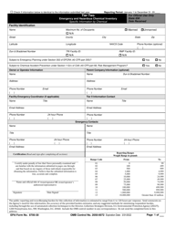 EPA Form 8700-30 Tier II Emergency and Hazardous Chemical Inventory Form