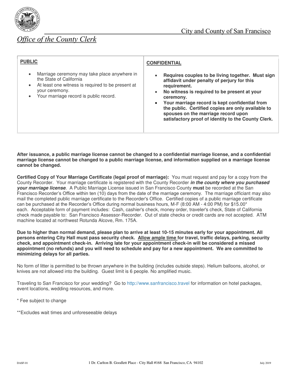 Form DASF-01 Declaration of Active Military Service - City and County of San Francisco, California, Page 3