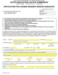 SD Form 0261 South Dakota Resident Broker Associate License Application - South Dakota, Page 2