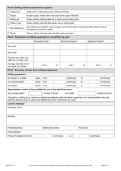 Form W2F021 Application for a Water Bore Driller&#039;s Licence or Upgrade an Existing Water Bore Driller&#039;s Licence - Queensland, Australia, Page 2