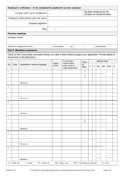 Form W2F021 Application for a Water Bore Driller&#039;s Licence or Upgrade an Existing Water Bore Driller&#039;s Licence - Queensland, Australia, Page 3
