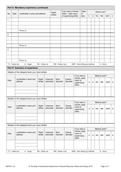Form W2F021 Application for a Water Bore Driller&#039;s Licence or Upgrade an Existing Water Bore Driller&#039;s Licence - Queensland, Australia, Page 4