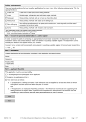 Form W2F021 Application for a Water Bore Driller&#039;s Licence or Upgrade an Existing Water Bore Driller&#039;s Licence - Queensland, Australia, Page 7