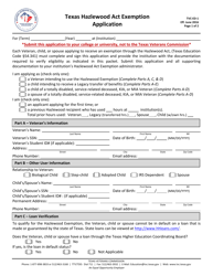 Form TVC-ED-1 Texas Hazlewood Act Exemption Application - Texas, Page 2
