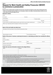 Document preview: Form 71 Request for Work Health and Safety Prosecutor (Whsp) to Commence a Prosecution - Queensland, Australia