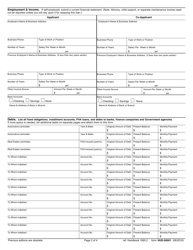Form HUD-56001 Credit Application for Property Improvement Loan, Page 2