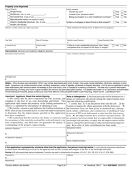 Form HUD-56001 Credit Application for Property Improvement Loan, Page 3