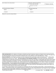 Form HUD-56001 Credit Application for Property Improvement Loan, Page 4