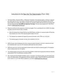 Form 1002 New Hire Tier Determination - Illinois, Page 2