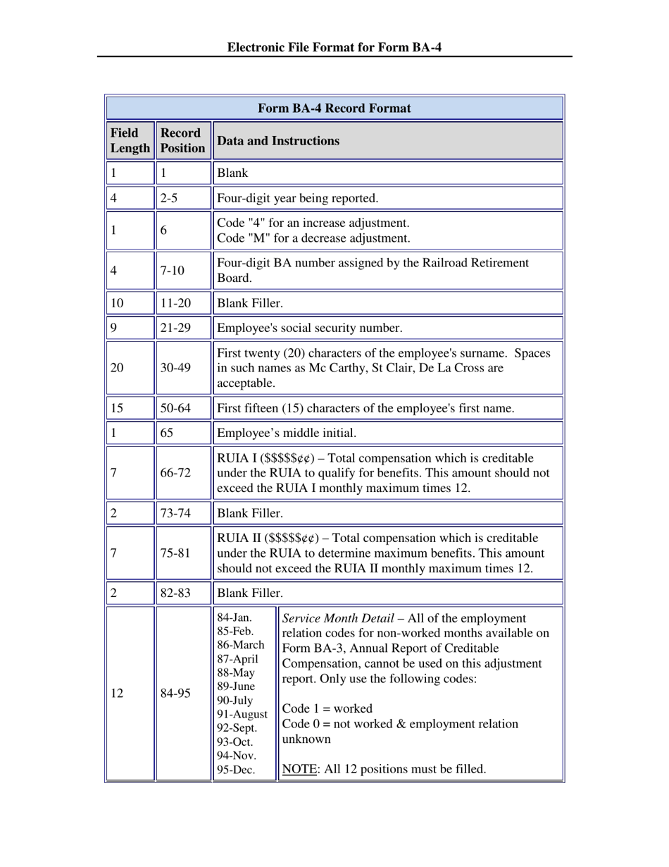 Form BA-4 Report of Creditable Compensation Adjustments - Exhibit Only, Page 3