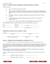 Form B240A Reaffirmation Documents, Page 4