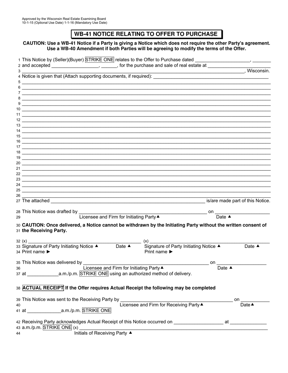 Form WB41 Fill Out, Sign Online and Download Printable PDF